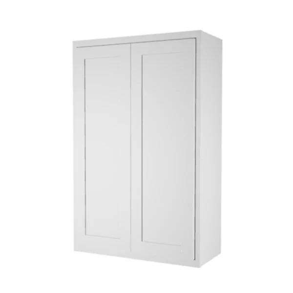 Builder-Grade-Frameless-White-Shaker-Cabinets-2-Door-24-Inch-Wall